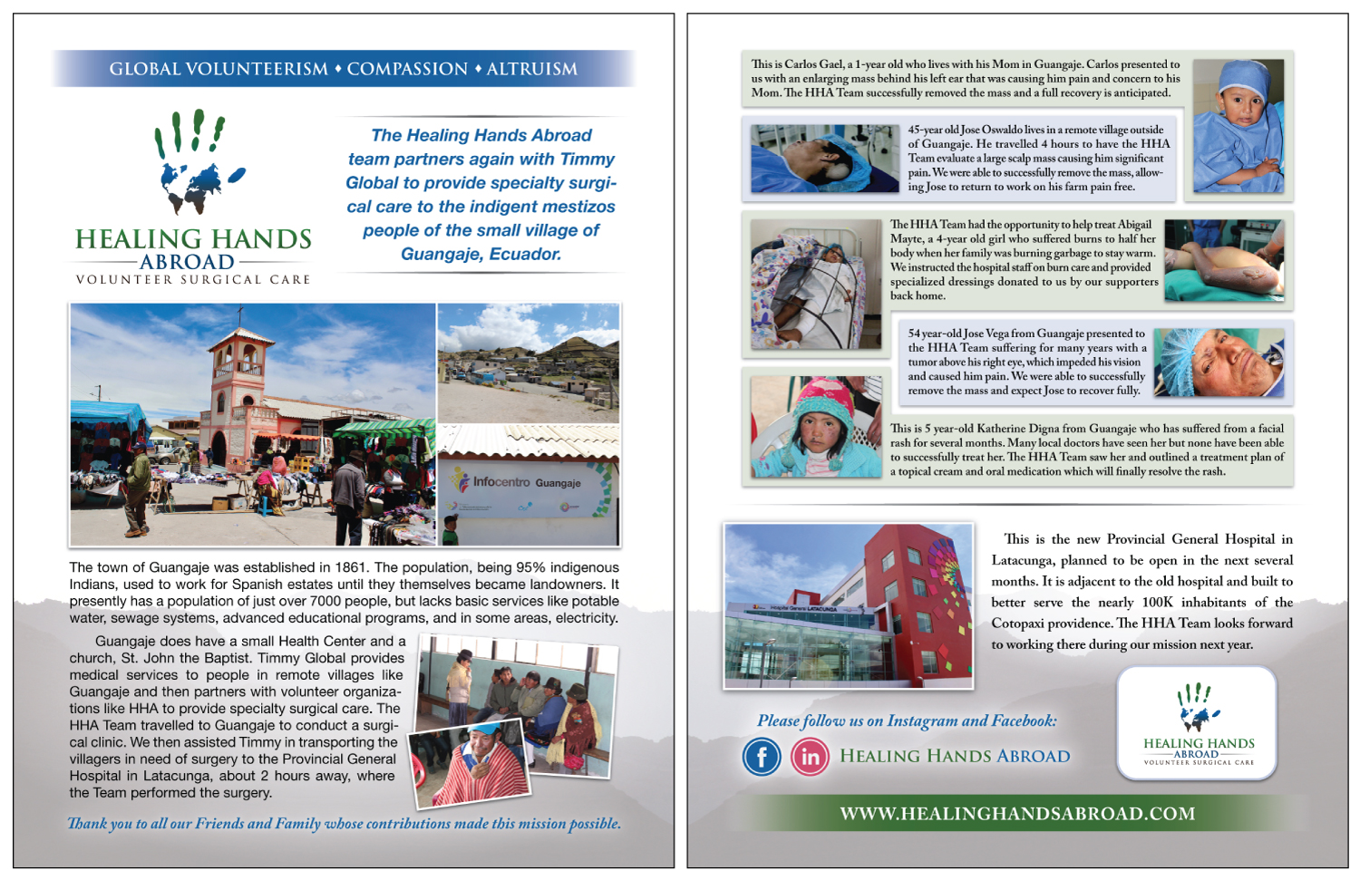 Newsletter Design by LJE for Healing Hands Abroad | Design #16833773