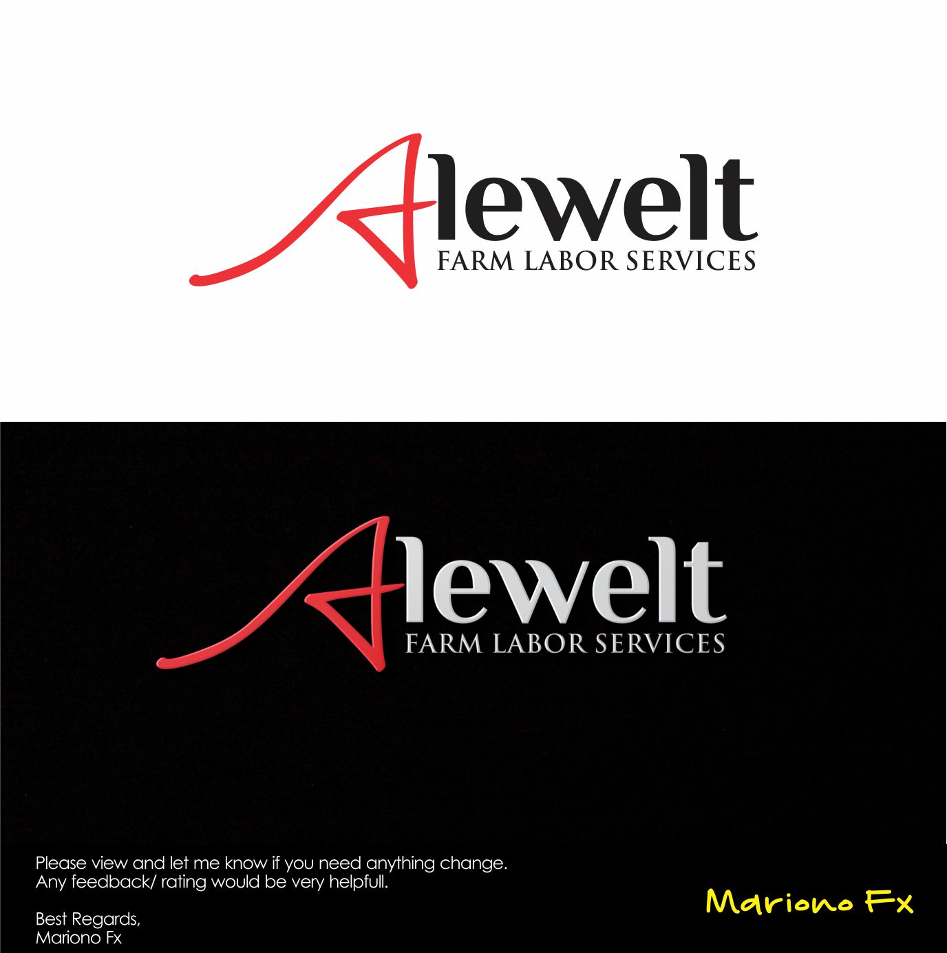 Logo Design by Mariono Fx for Alewelt Concrete, Inc. | Design #16815372