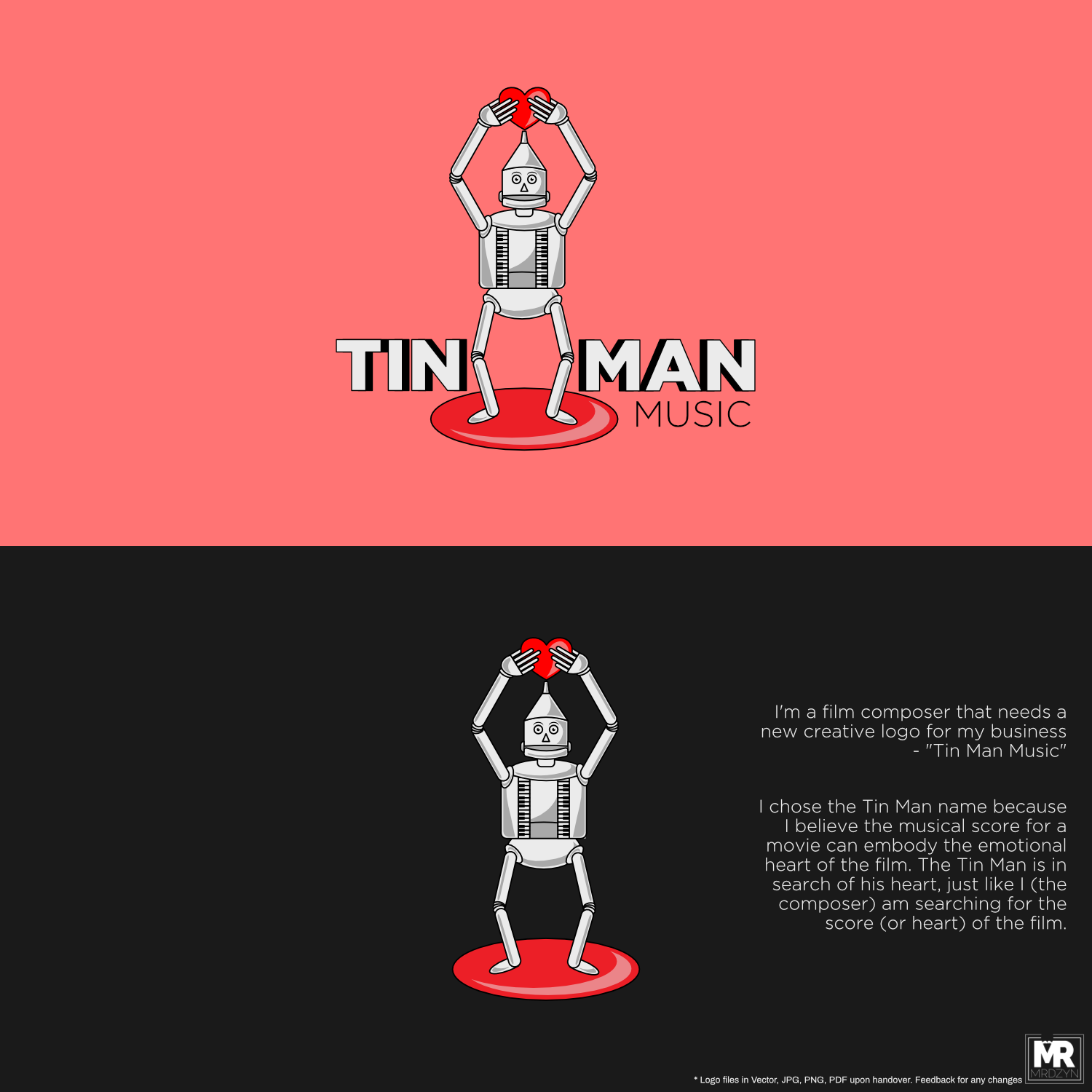 Logo Design by Mike Rosales (@mrdzyn) for Tin Man Music | Design #17022182
