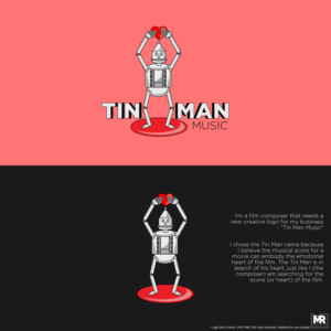 Logo Design by Mike Rosales (@mrdzyn) for Tin Man Music | Design #17022182