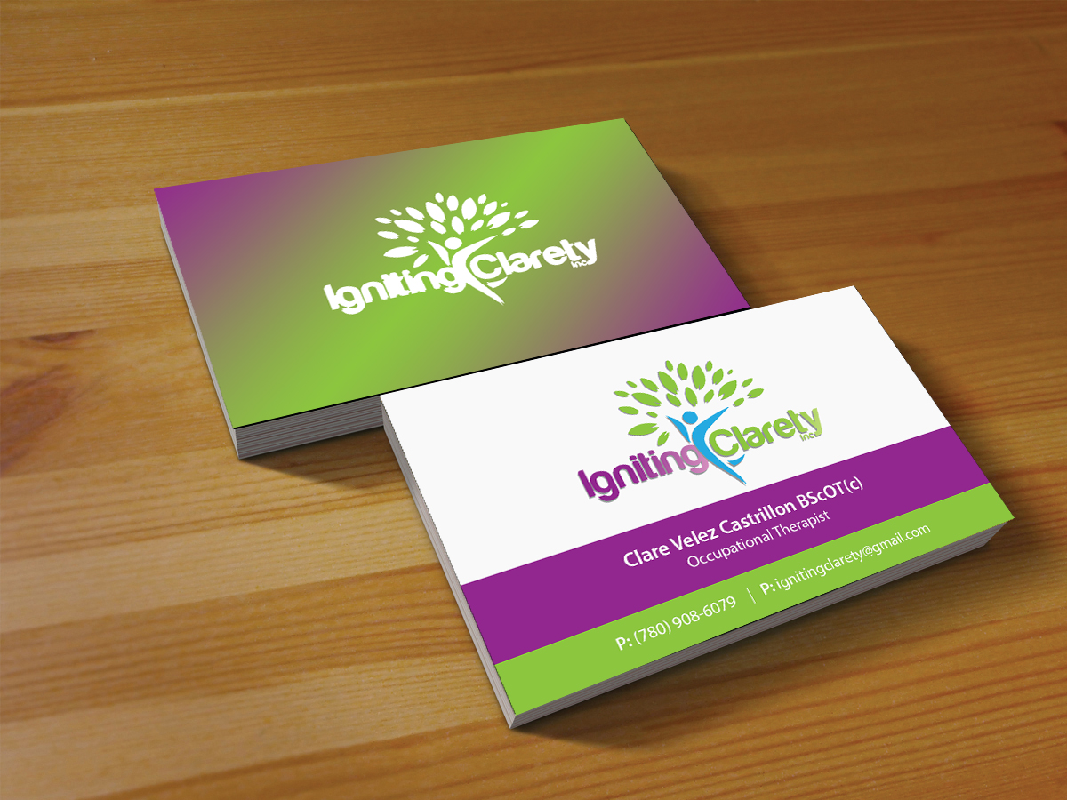 Business Card Design by Creations Box 2015 for Igniting Clarety | Design #16823094
