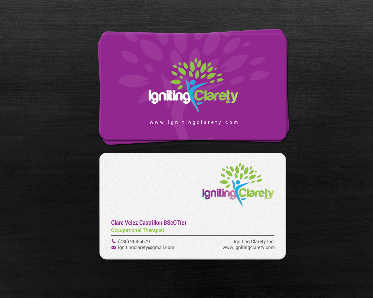 Business Card Design by chandrayaan.creative for Igniting Clarety | Design #16820777