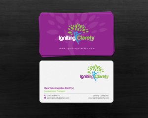 Business Card Design by chandrayaan.creative for Igniting Clarety | Design: #16820777
