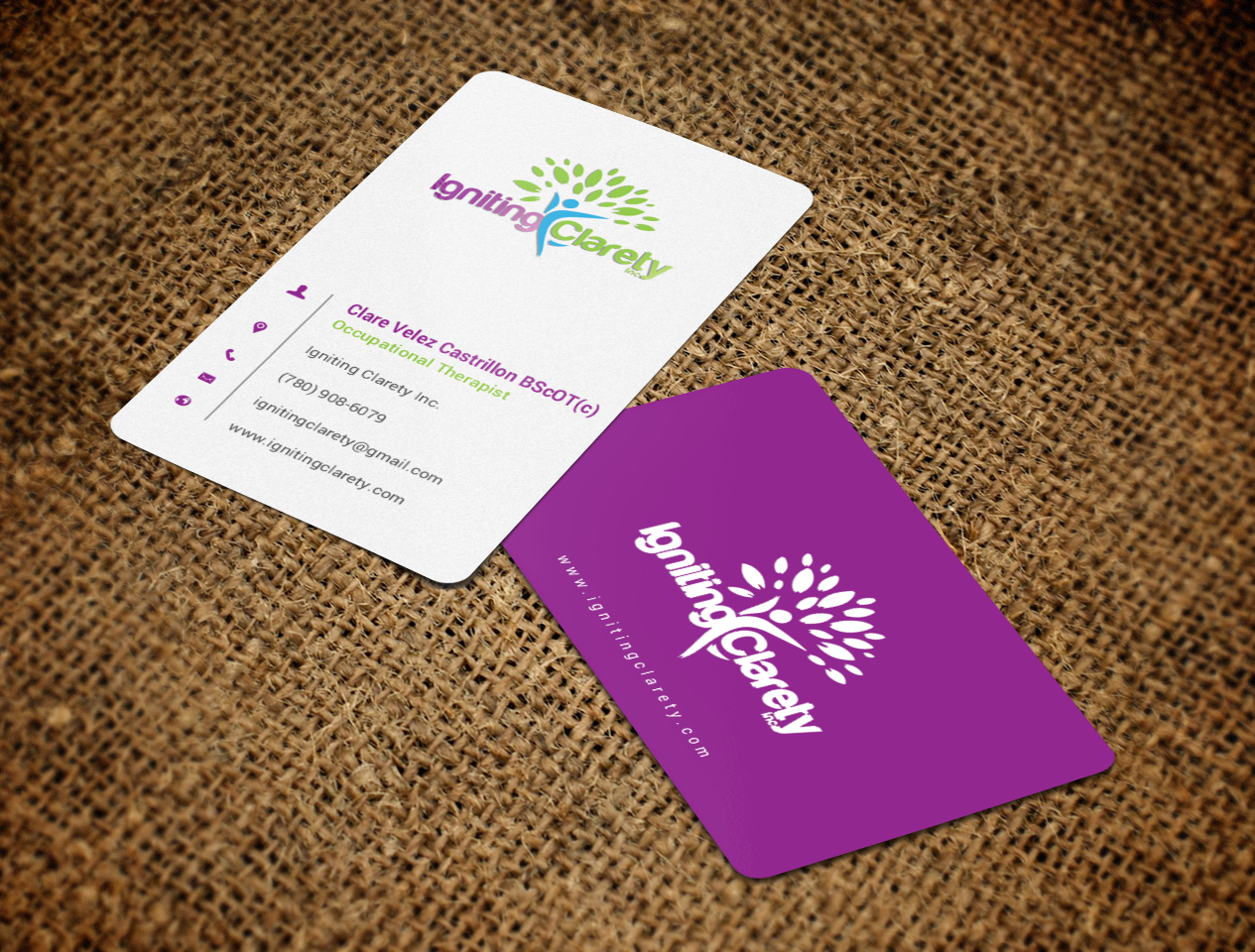 Business Card Design by chandrayaan.creative for Igniting Clarety | Design #16821026
