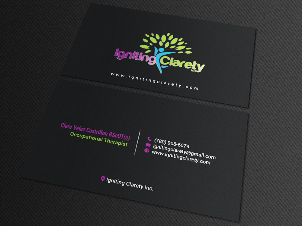 Business Card Design by chandrayaan.creative for Igniting Clarety | Design #16821297