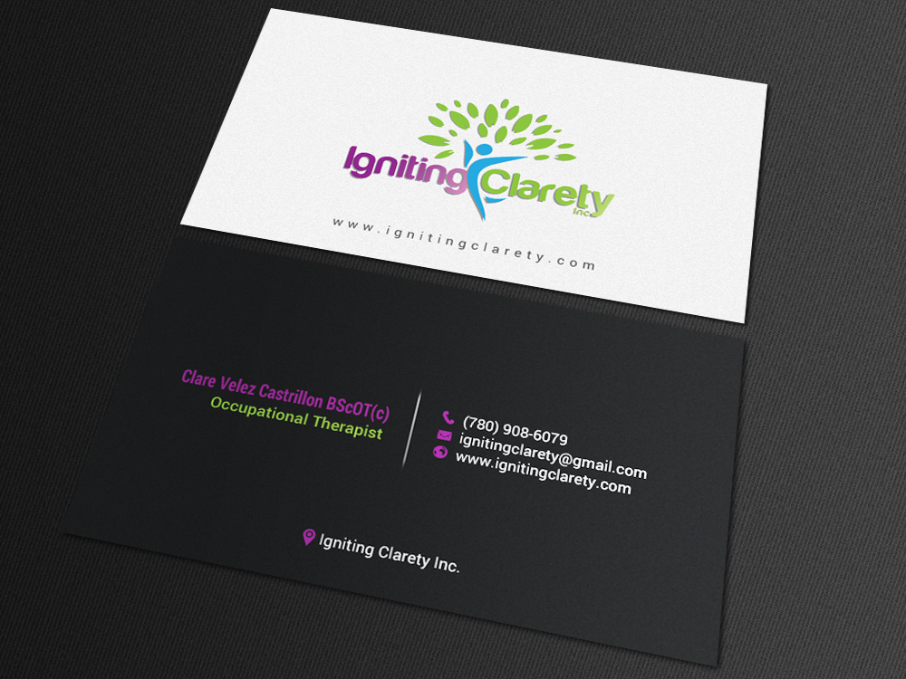 Business Card Design by chandrayaan.creative for Igniting Clarety | Design #16821298