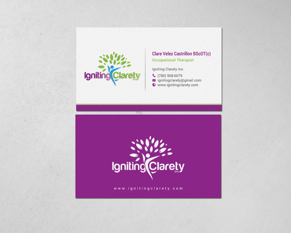 Business Card Design by chandrayaan.creative for Igniting Clarety | Design #16821301