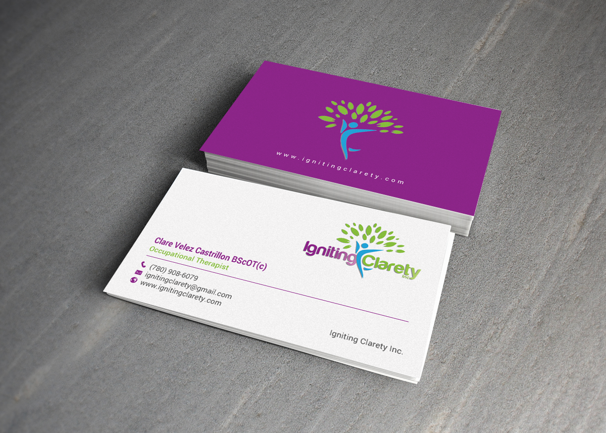 Business Card Design by chandrayaan.creative for Igniting Clarety | Design #16822407