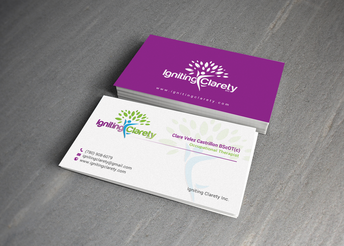 Business Card Design by chandrayaan.creative for Igniting Clarety | Design #16822408