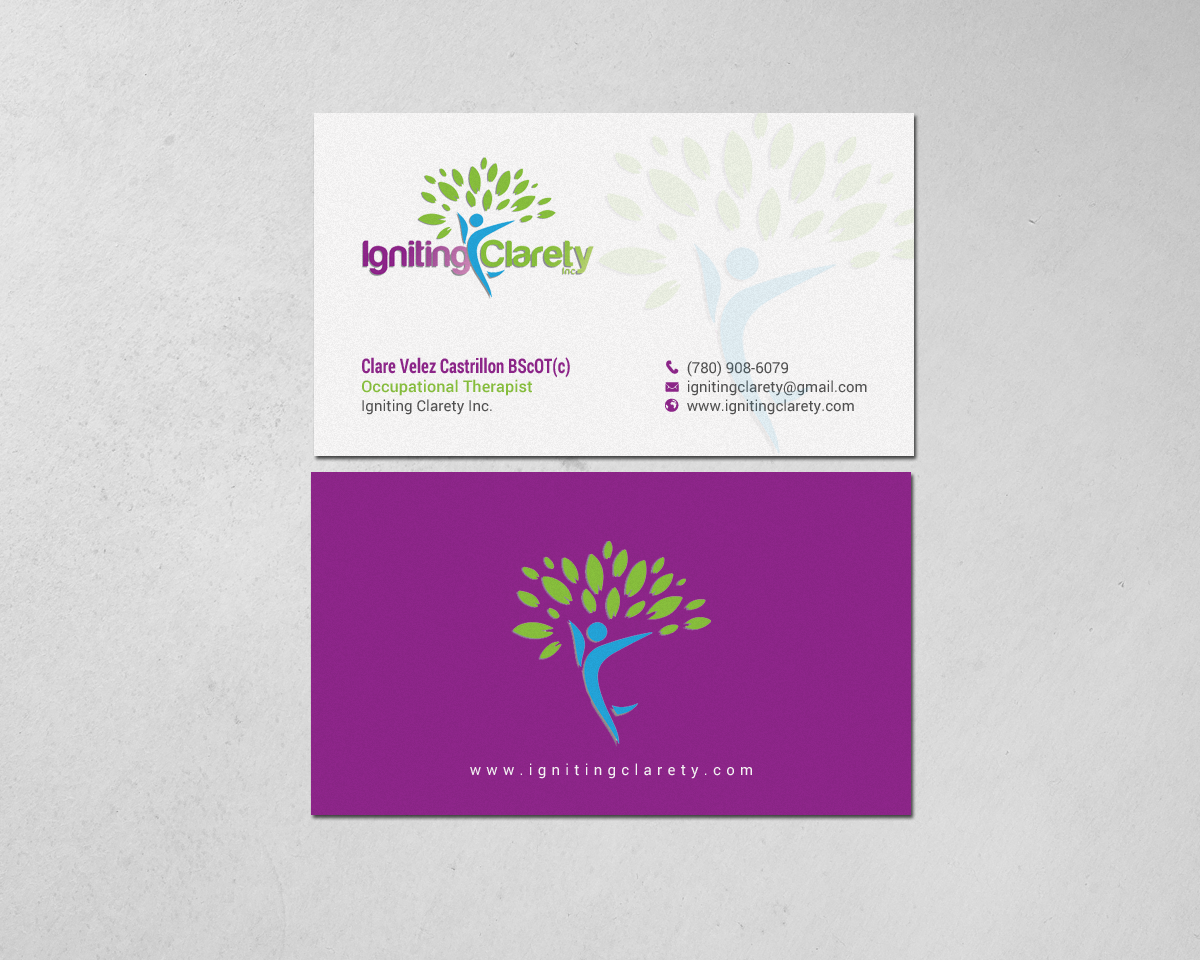 Business Card Design by chandrayaan.creative for Igniting Clarety | Design #16822410