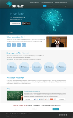 Web Design par pb pour The Original Thinking Company | Design : #2699708