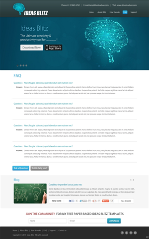 Web Design par pb pour The Original Thinking Company | Design : #2711010