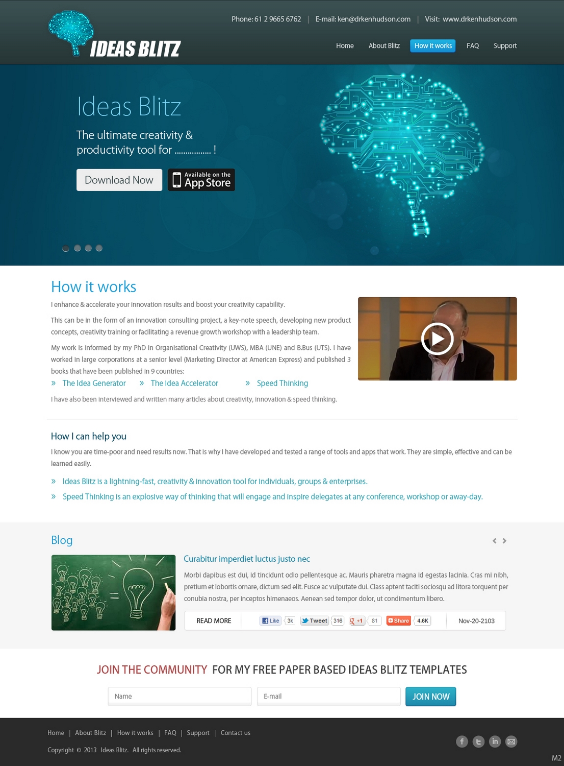 Web Design par pb pour The Original Thinking Company | Design #2711013