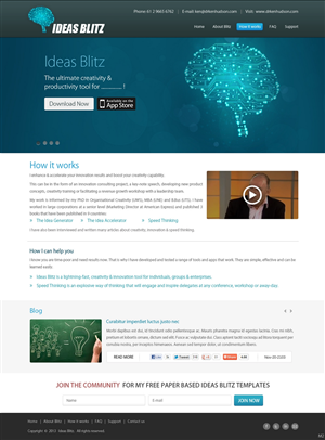 Web Design par pb pour The Original Thinking Company | Design : #2711013