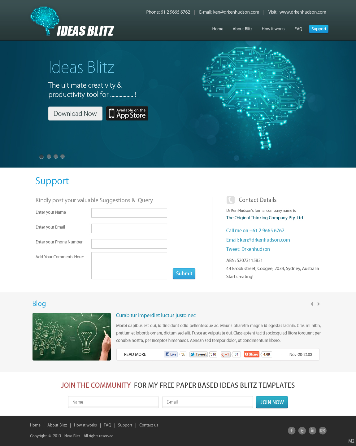 Web Design by pb for The Original Thinking Company | Design #2711014