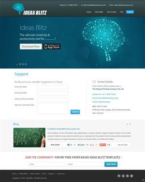 Web Design par pb pour The Original Thinking Company | Design : #2711014