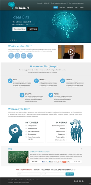 Web Design par pb pour The Original Thinking Company | Design : #2718769