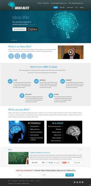 Web Design par pb pour The Original Thinking Company | Design : #2724116