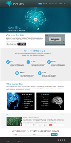 Web Design par pb pour The Original Thinking Company | Design : #2730124