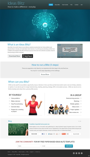 Web Design par pb pour The Original Thinking Company | Design : #2736859