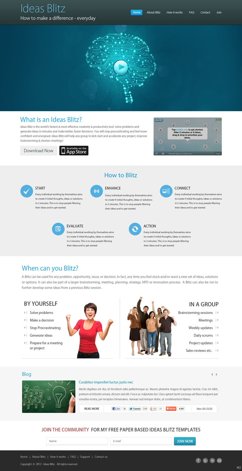 Web Design par pb pour The Original Thinking Company | Design : #2740431