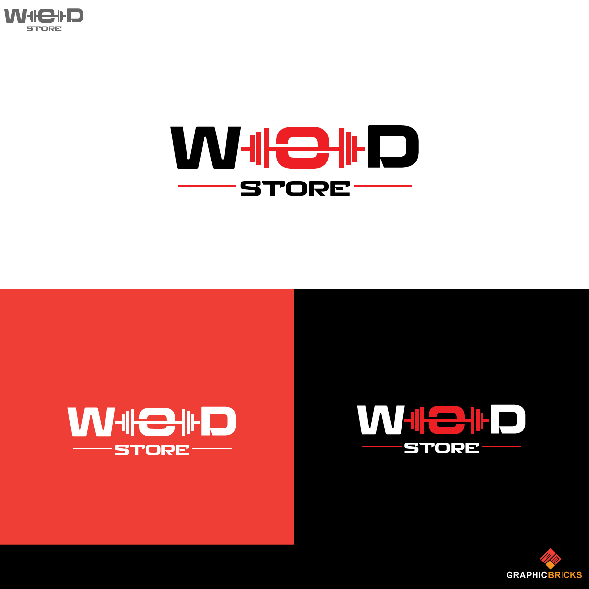 Logo Design by Graphic Bricks for WODStore | Design #16848671