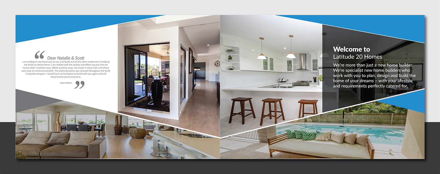 Brochure Design by Deziners Zone for Latitude 20 Homes | Design #19058764