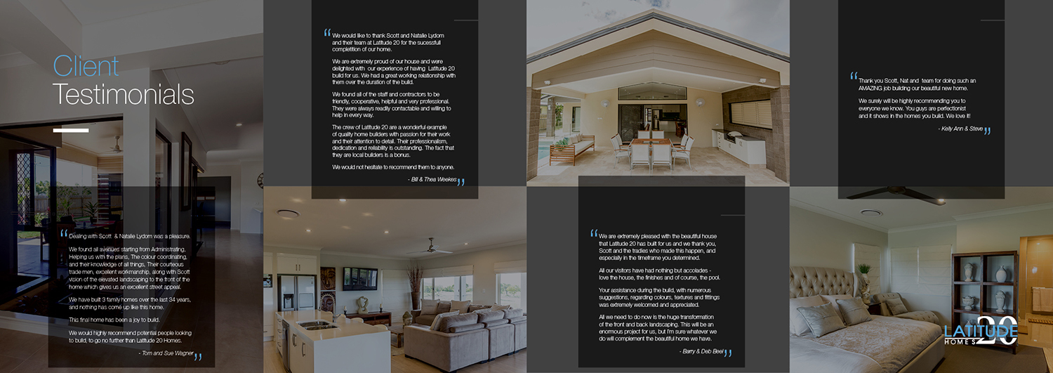 Brochure Design by em.design for Latitude 20 Homes | Design #19029148