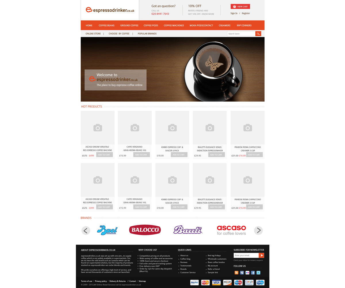 Web Design by saranprabu for JM Online Retail Services Ltd | Design #2751800