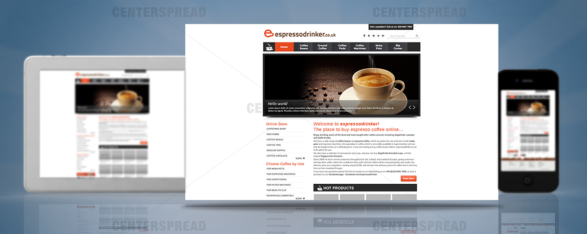Web Design par CENTERSPREAD pour JM Online Retail Services Ltd | Design #2681631