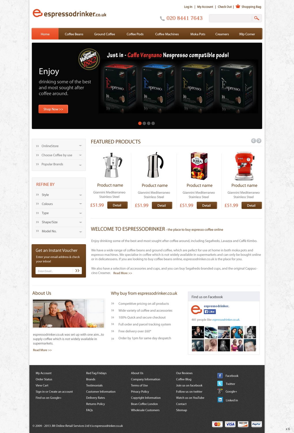 Web Design par pb pour JM Online Retail Services Ltd | Design #2682705