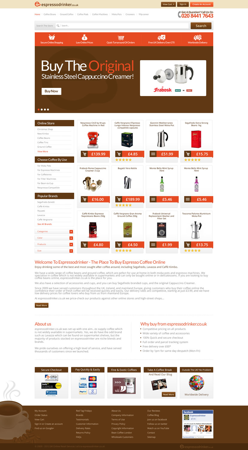 Web Design by TechWise for JM Online Retail Services Ltd | Design #2718487