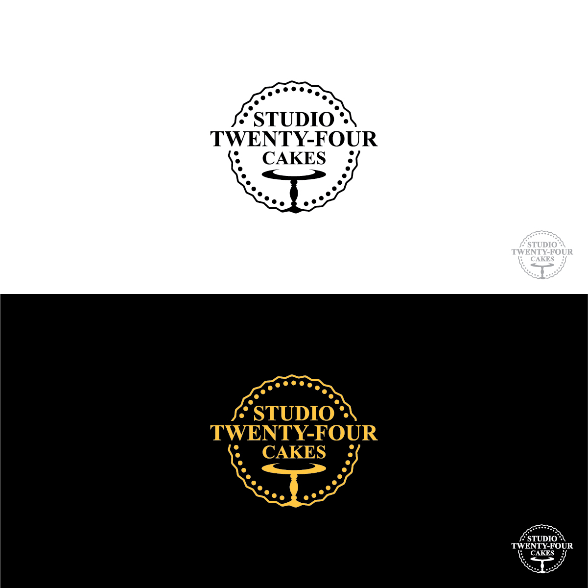 Logo Design by 3Guys for Studio Twenty-Four Cakes | Design #16857900