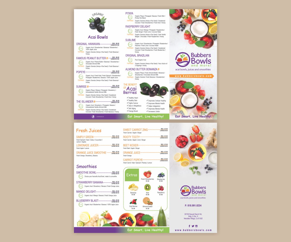 Menü-Design von Cut and Glue für dieses Projekt | Design #17040096