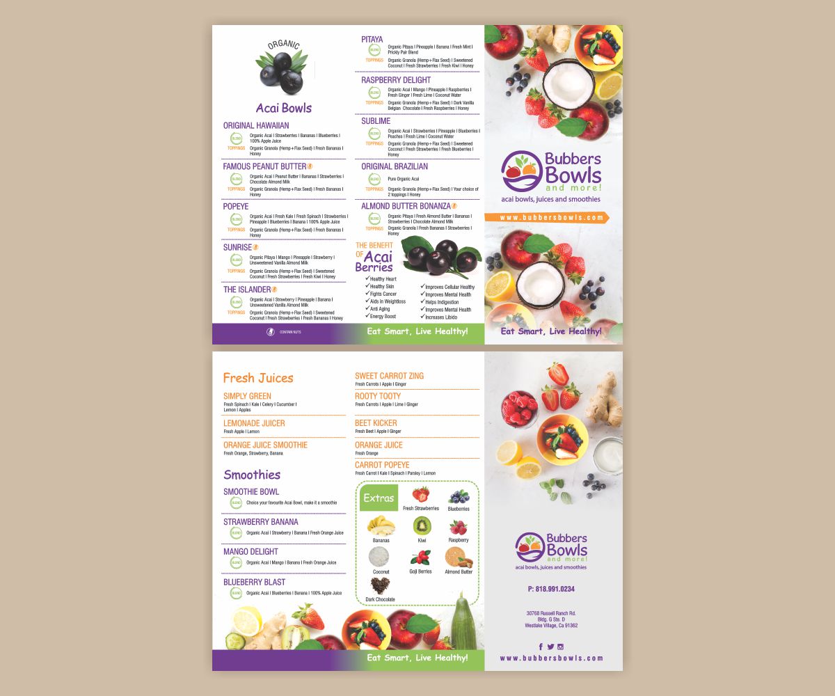 Menü-Design von Cut and Glue für dieses Projekt | Design #17066248