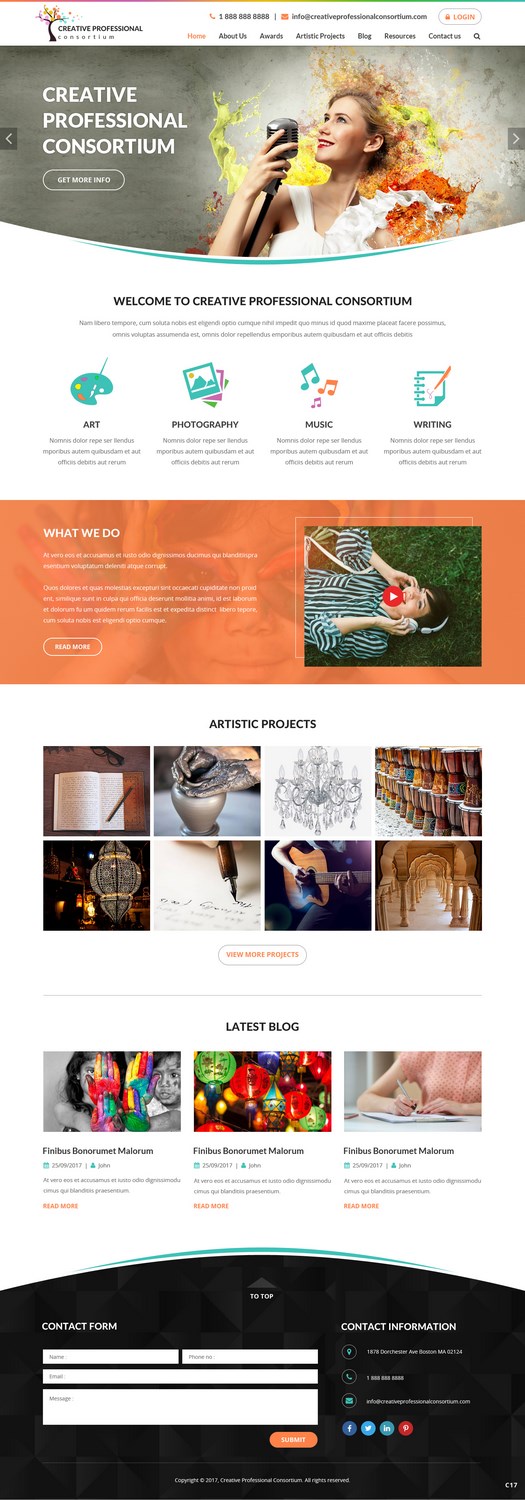 Web Design by pb for Creative Professionals Consortium | Design #16855079