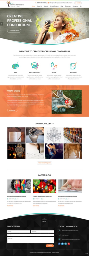Web Design by pb for Creative Professionals Consortium | Design: #16855079
