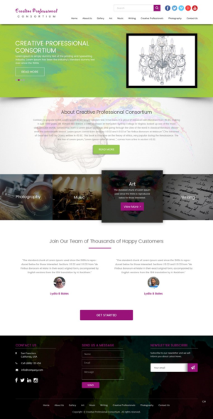 Web Design by pb for Creative Professionals Consortium | Design: #16855099