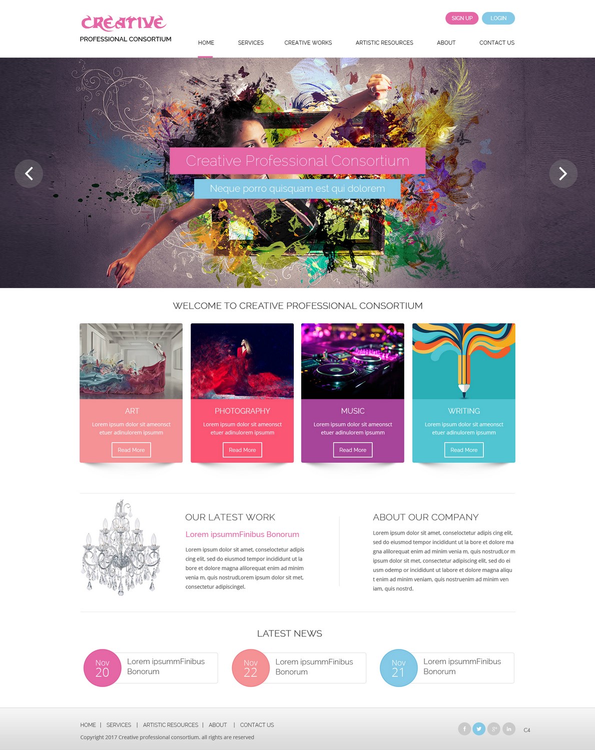 Web-Design von pb für Creative Professionals Consortium | Design #16855104