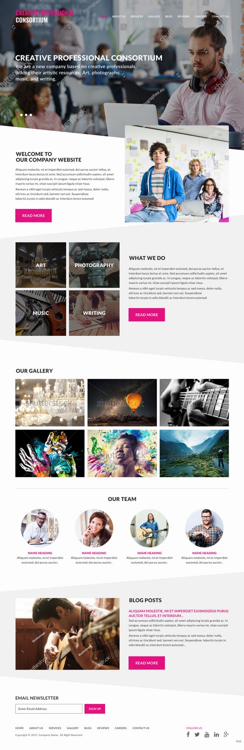 Web Design by pb for Creative Professionals Consortium | Design #16855109