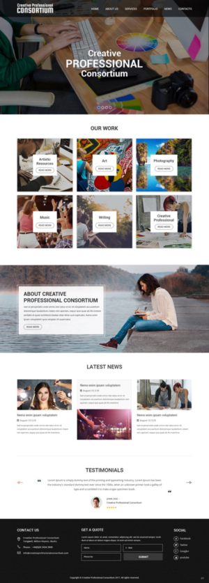 Web Design by pb for Creative Professionals Consortium | Design: #16855111
