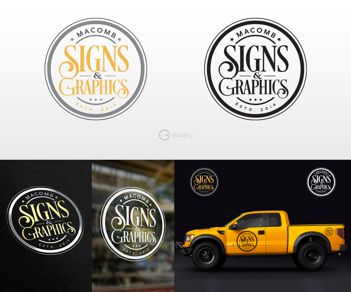 Diseño de Logo por Bisuality para Macomb Signs, LLC | Diseño: #16994964