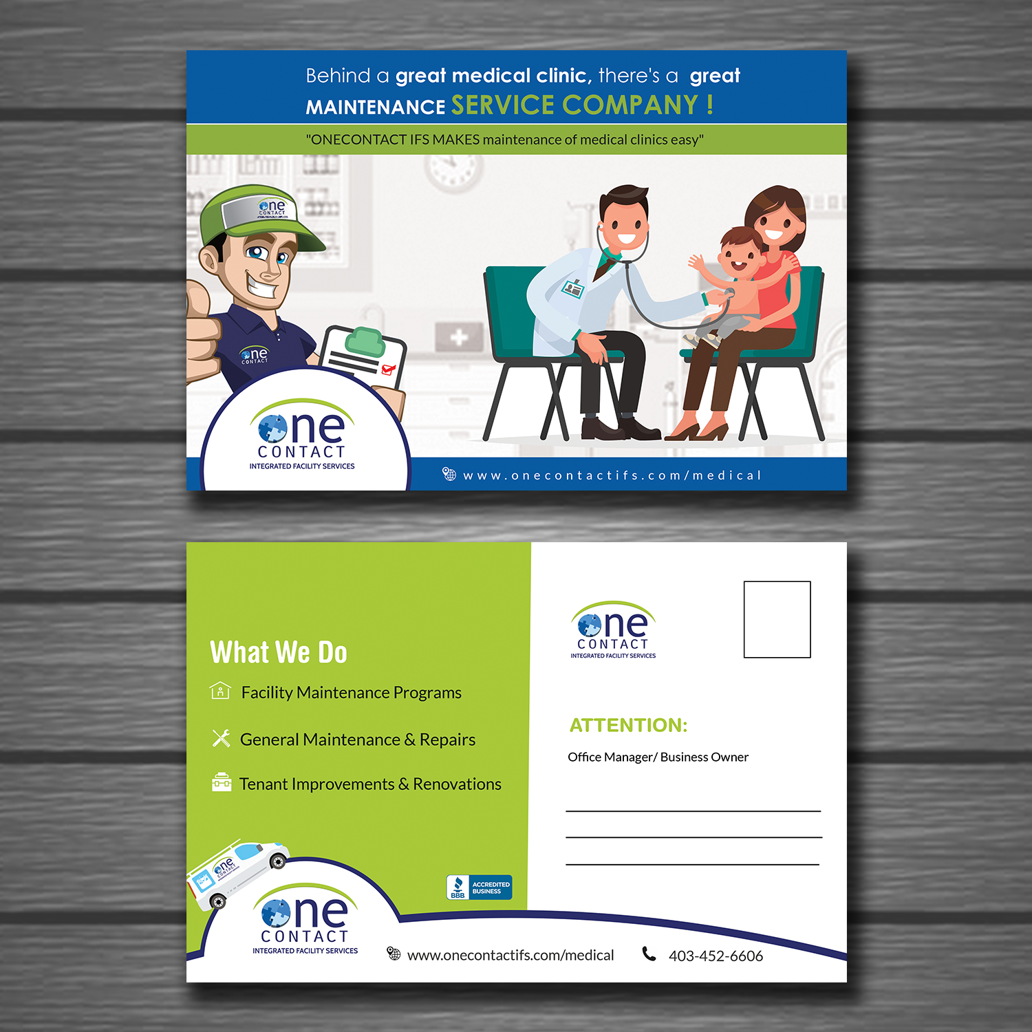 Diseño de Postal por debdesign para OneContact IFS | Diseño #16854019