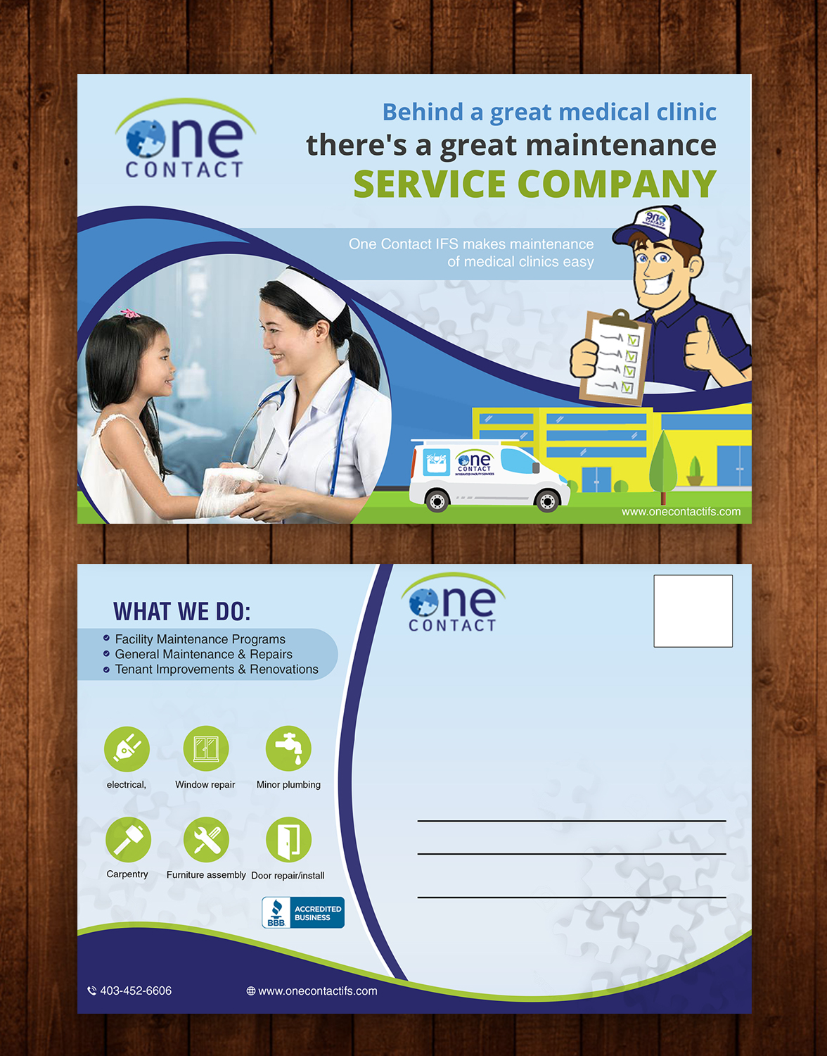 Diseño de Postal por creative.bugs para OneContact IFS | Diseño #16890812