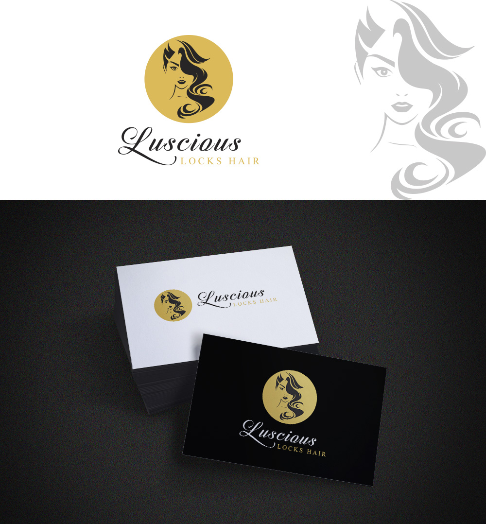 Logo Design by Deep Night for Luscious locks hair | Design #16894613
