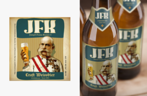 JFK Weissbier: Art NOUVEAU Illustration & Beer Label | Diseño de Empaque por kresh