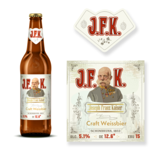JFK Weissbier: Art NOUVEAU Illustration & Beer Label | Diseño de Empaque por Kero