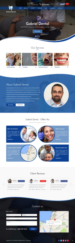 Website for dental practice Fully customized wordpress theme