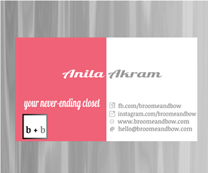 Business Card Design by masIO for Broome + Bow | Design: #2722628