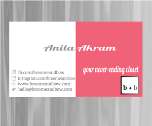 Business Card Design by masIO for Broome + Bow | Design: #2722639